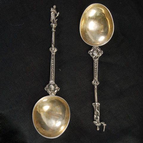 Pair Silver Spoons